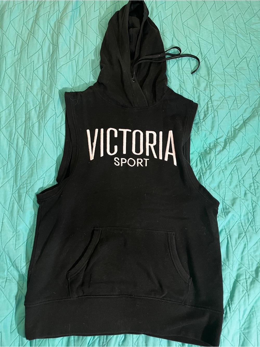 Victoria Sport Sleeveless Hoodie with Open Back